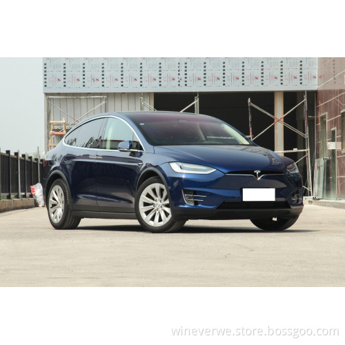 2016  Tesla Model X 90D Electric Car  Blue Color 250 km/h 5 Doors 5 Seats Second Hand Car New Energy Vehicle